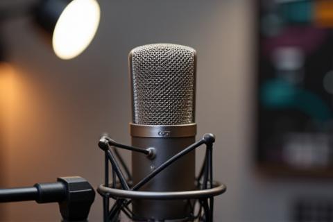Image representing a microphone or voice recording setup for student project